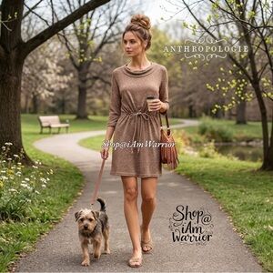 Anthropologie Saturday Sunday Heathered Knit Sweatshirt Dress *shop@iamwarrior